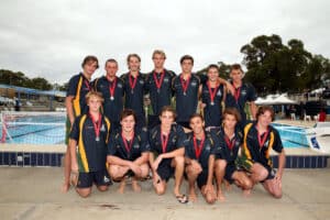 Presentations. Sport Water Polo Waterpolo u18 Club Nationals Boys. HBF Stadium. 17 April 2017. Photo by Paul Seiser/SPA Images